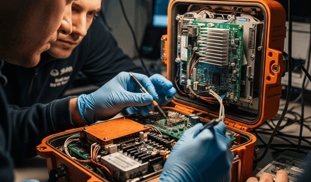 flight data recorder black box orange casing being examined 20260331 132654